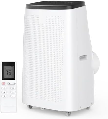 PULLAFUN 14,000 BTU Portable Air Conditioner, Portable Air Conditioner with Remote Control for Room up to 750 Sq.Ft, 3 in 1 AC Portable Unit with LED Dehumidifier & Fan, Window Kit Included
