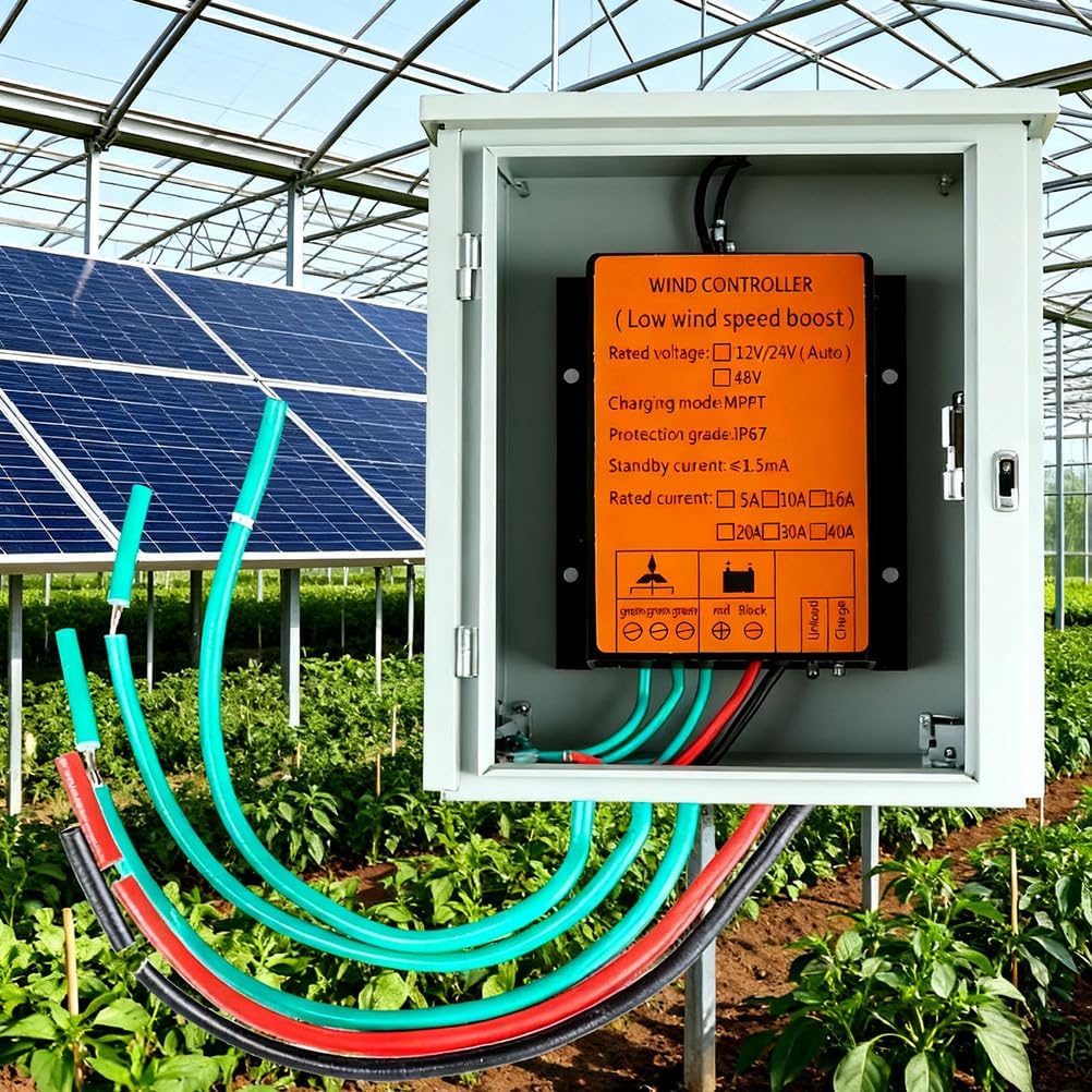 100W-5000W Wind Turbine MPPT Charge Controller, 12V 24V 48V Suitable for All Wind Turbines Three Phase(10A-40A),48V