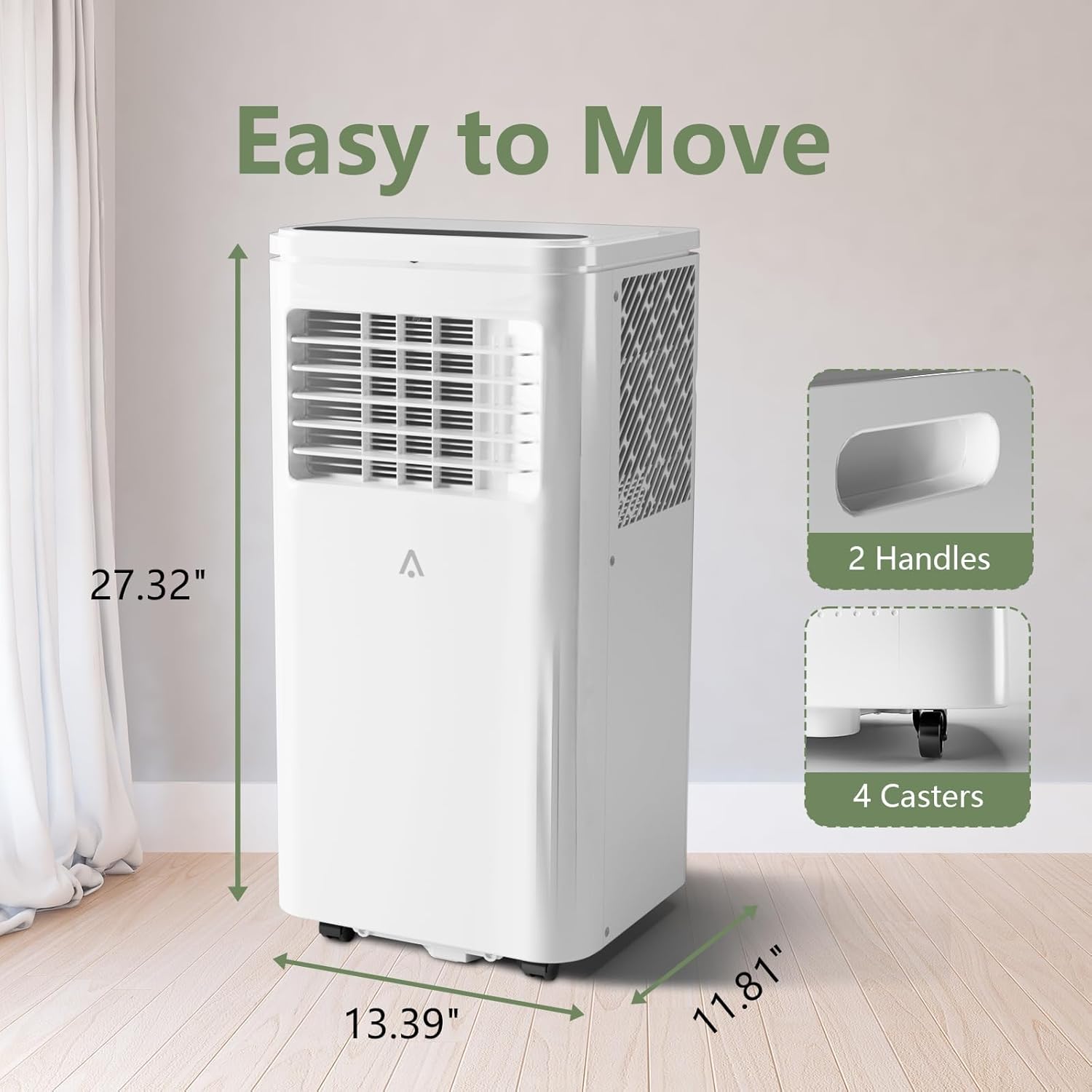 Portable Air Conditioners 10,000 BTU - Cools 450 Sq.Ft Rooms, 3-in-1 AC with Dehumidifier, Timer & Remote, Includes Window Kit