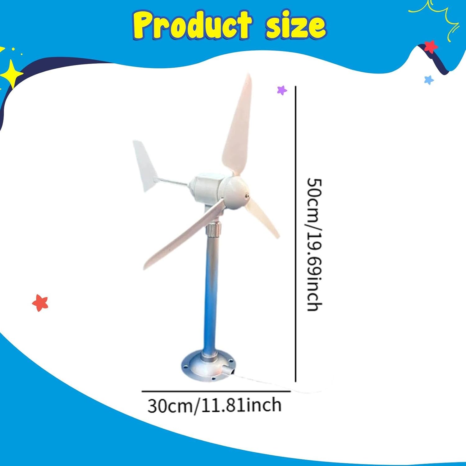 Three Wind Turbine Model Miniature Horizontal DIY Compact Professional Portable Automatic Steering Small Wind Turbine