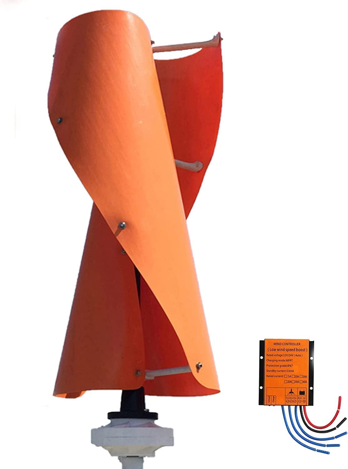 12000W AC Vertical Axis Wind Turbine Generator Kit, Permanent Magnet Lantern Motor Kit with Controller for Home Or Camping