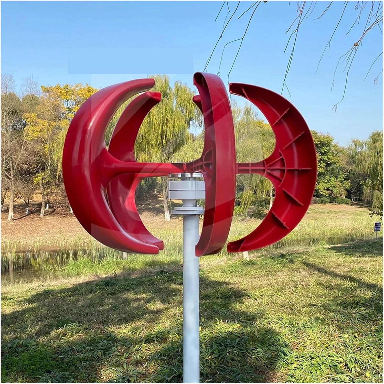 3000W 5000W 10000W Small Vertical Axis Wind Turbine Generator 8KW 12V 24V 48V Low Noise Windmill with MPPT for Farm RV Industrial Energy(White,48V_5KW)