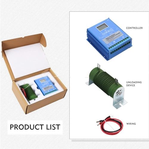 12000W Wind Solar Hybrid Charge Controller - Auto Regulator for 12V/24V/48V Systems, LCD Display, Compatible with LiFePO4, AGM, Gel, Flooded & Lithium Batteries, Supports Wind Turbine & Solar Panel