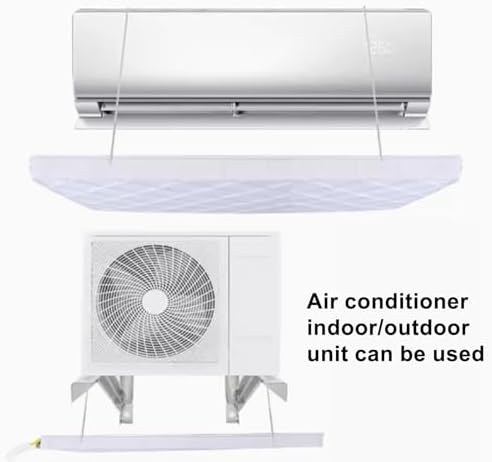 Plastic Water Tray, Portable Air Conditioner Condensate Drain Tray with Drain Hole and Hose f Split Air Conditioner Indoor Unit(91.5 * 45cm)