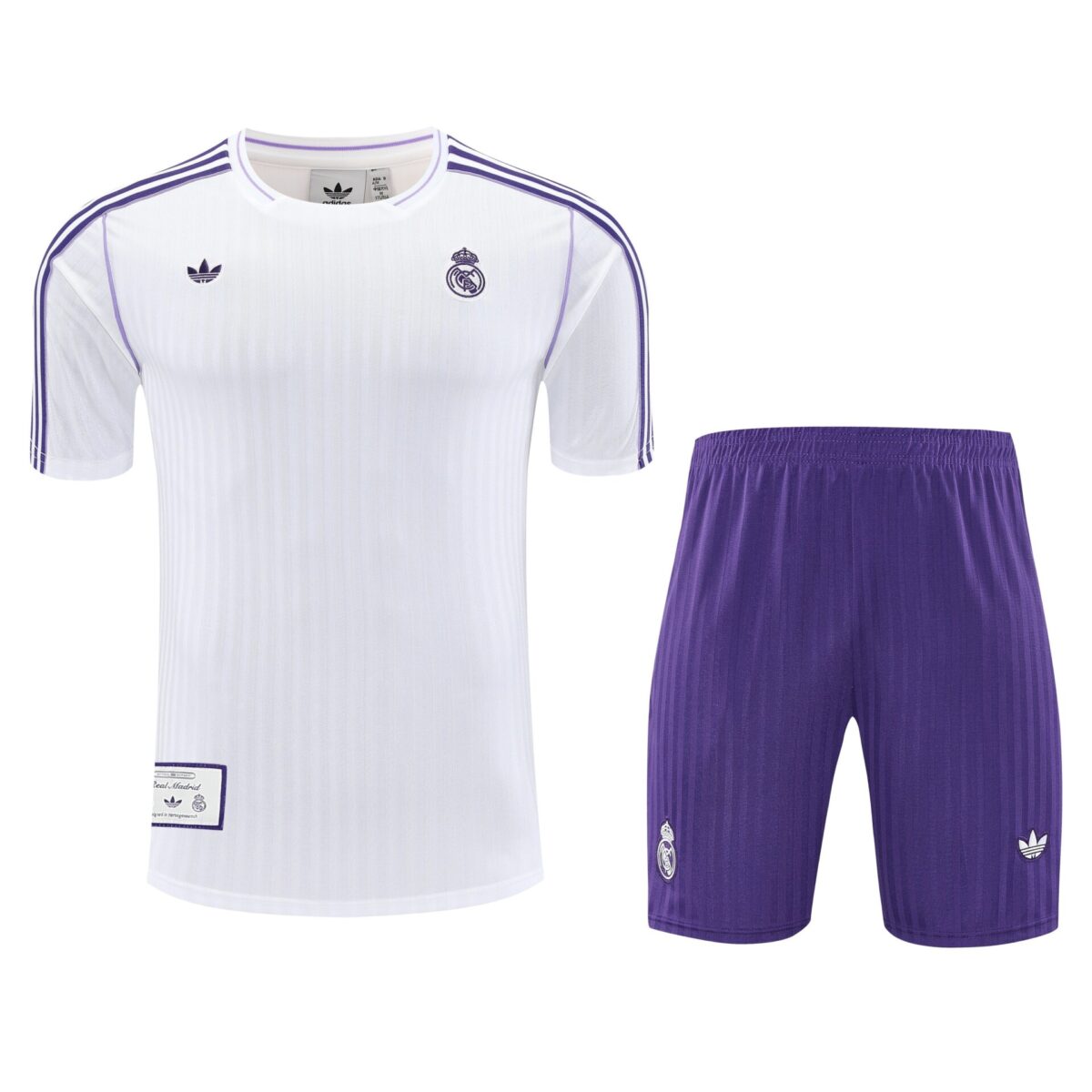 Conjunto de calentamiento Real Madrid blanco y morado - NewNow