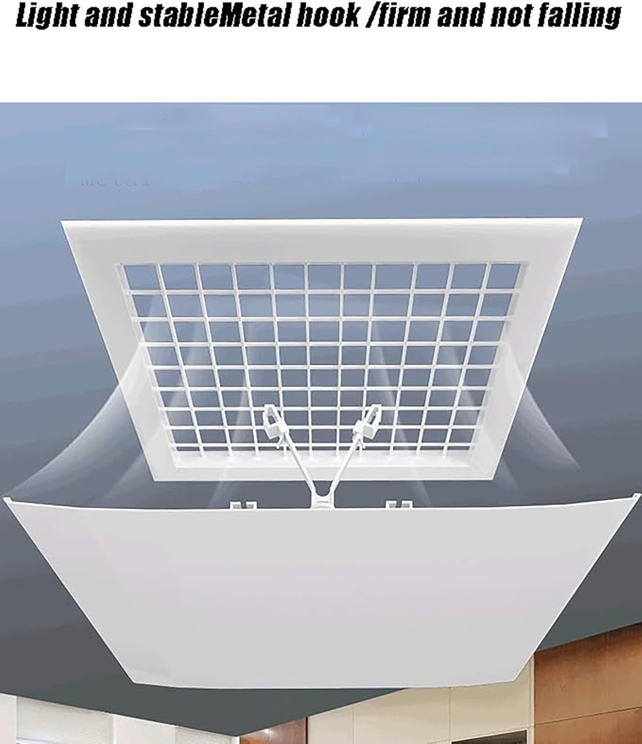 Ceiling Air Conditioner Deflector, Air Conditioner Vent Deflector with Waterproof Cotton Air Outlet Deflector for Home Office