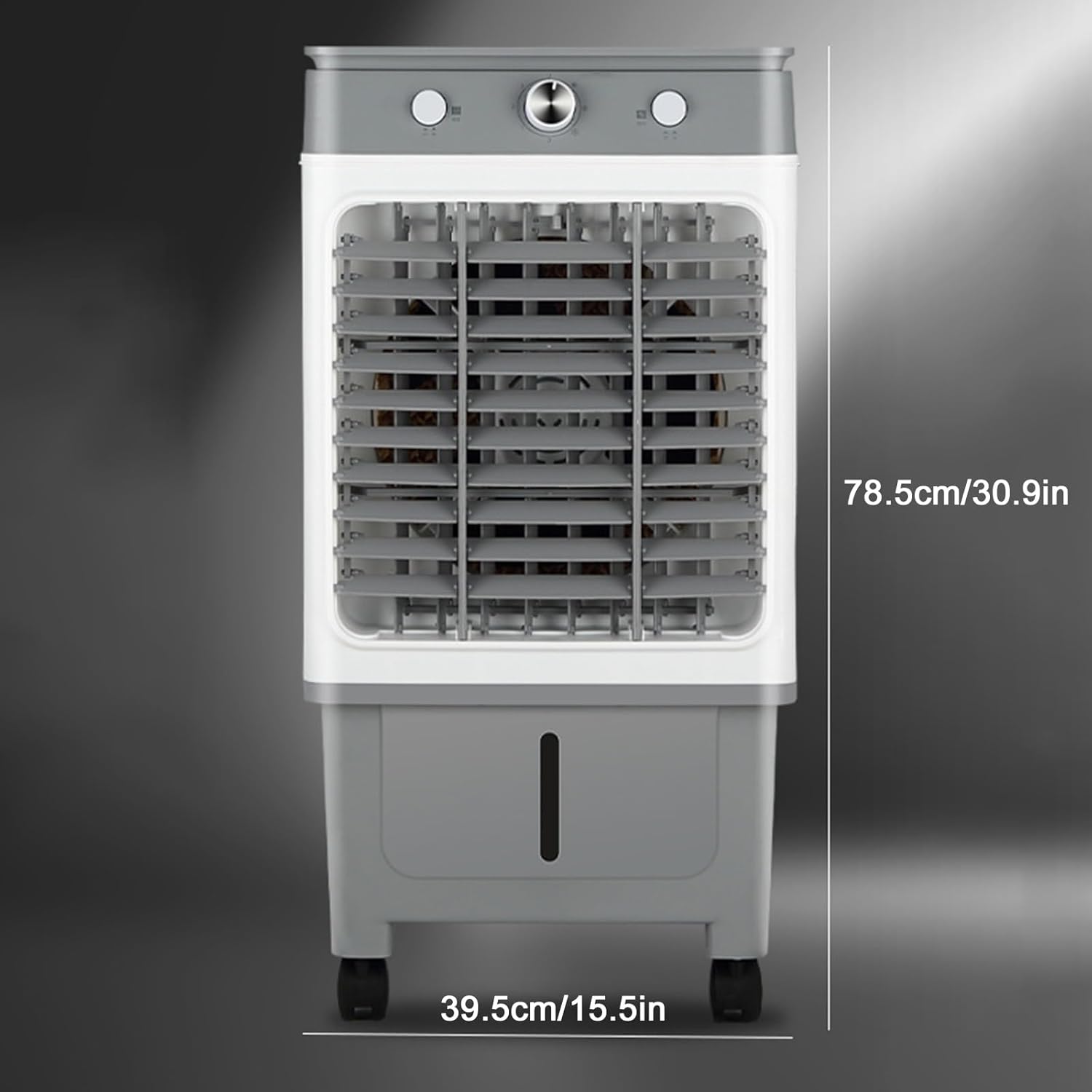 3 Wind Speed Portable Air Conditioners, Air Conditioner with Large Capacity Water Tank, Air Conditioner Portable with Universal Wheels, for Home, Office, Garage(78.5cm/30.9in)