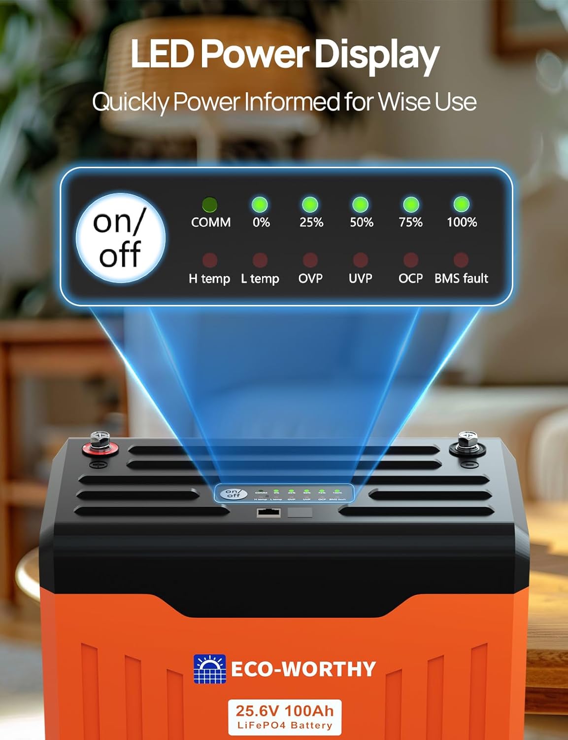 ECO-WORTHY 390W Off-Grid Complete Solar Panel Kit: 24V 2000W 3-in-1 Inverter+2 * 195W Mono Photovoltaic Panel+24V 100AH Bluetooth Lithium Battery+2 * 45inch Adjustable Solar Panel Tilt Mount Brackets