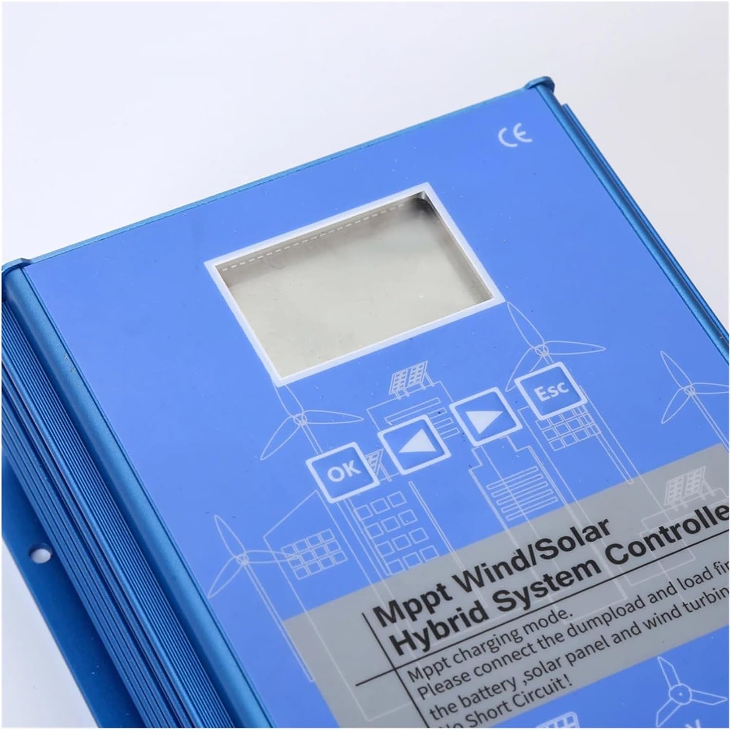 Solar Controller, 2800W MPPT Wind Solar Hybrid Controller Boost Charr 12V 24V 48V Free Dump Load(Wind1KW Solar1KW)