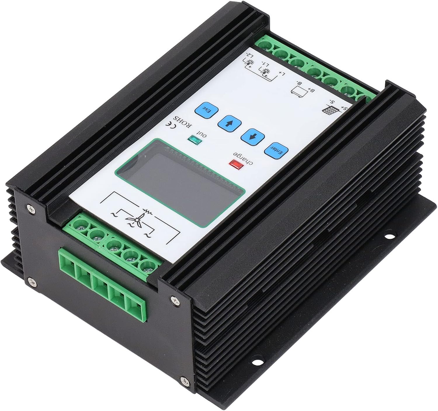 Wind Solar Hybrid Controller Digital Intelligent Control 12V 24V 600W - High Efficiency PWM Charging, Multiple Protection, Suitable for Renewable Energy Systems