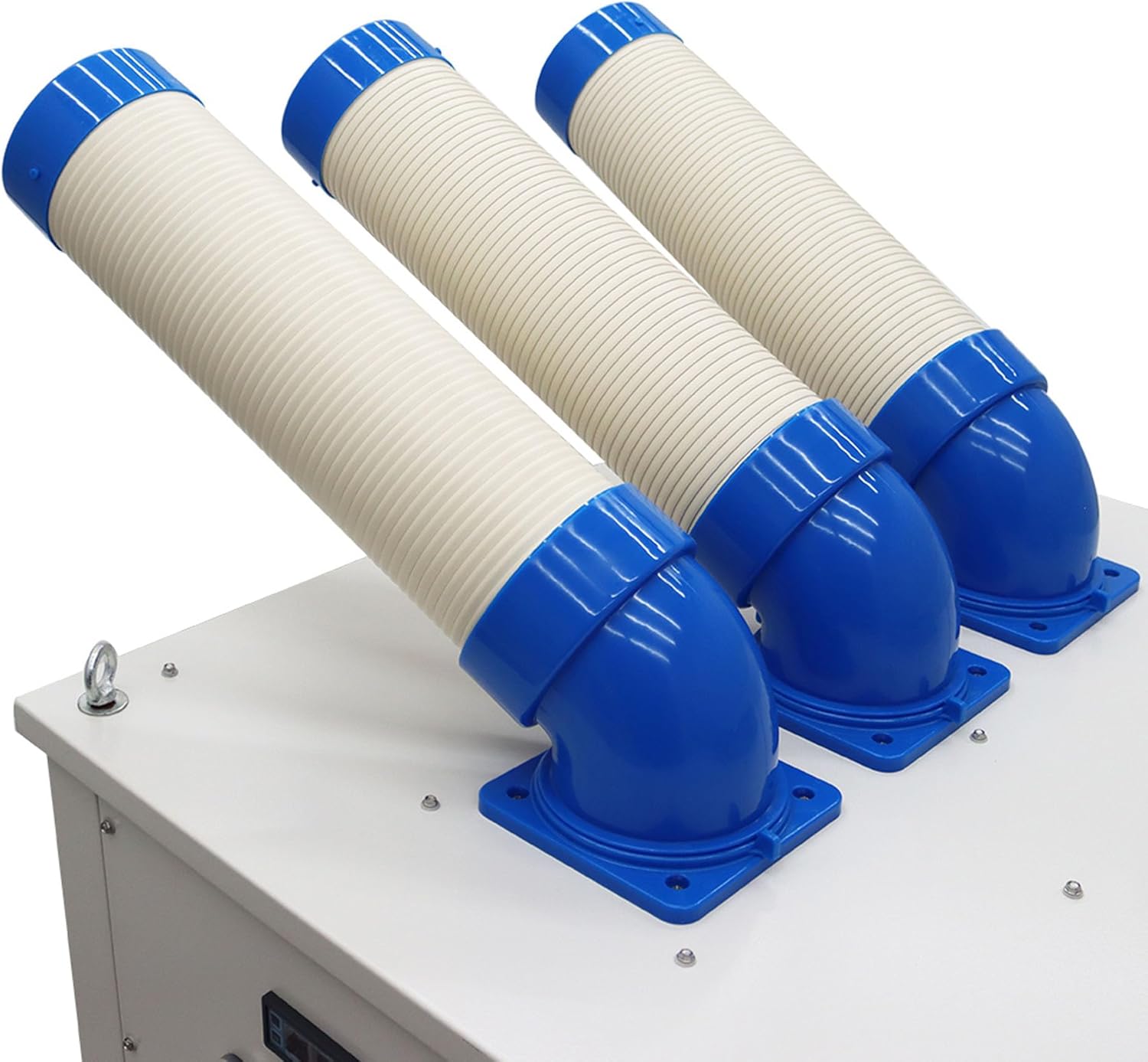 220V Industrial Air Conditioner Outdoor Air Conditioning Fan Equipment Three Tube 1550m³/h Blue