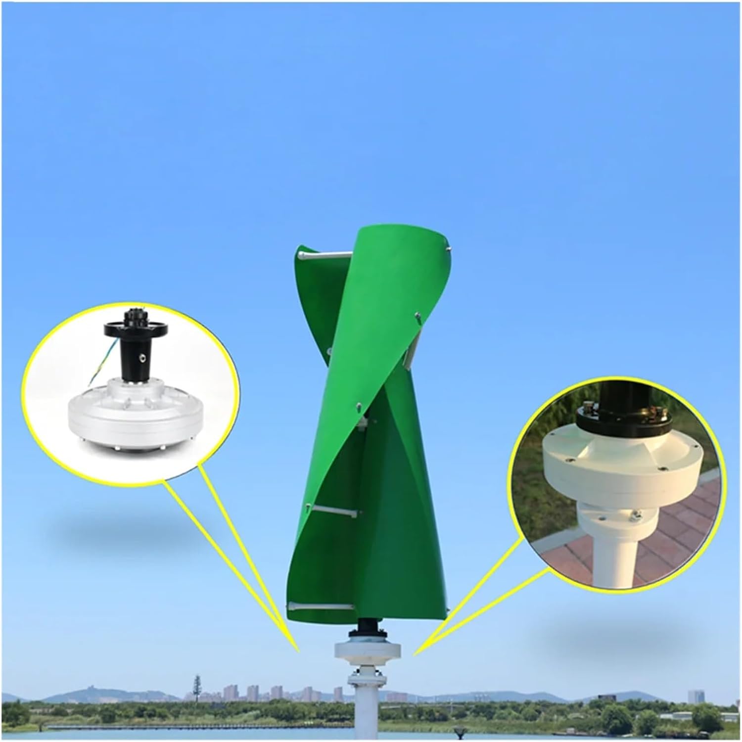 Wind Turbines, 200rpm 600W 24V 48V DC Generator Permanent Magnet Alternator Coreless Maglev DIY L Wind Turbine(48V)