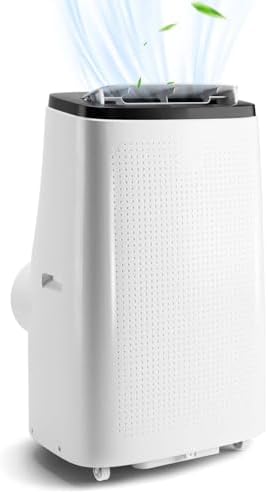 14000Btu Portable Air Conditioner with Remote Control,3-in-1 Air Conditioners with Dry & Fan Modes Room Cooling Up to 750 sq ft,Energy Efficient, Window Installation Kit for Home, White