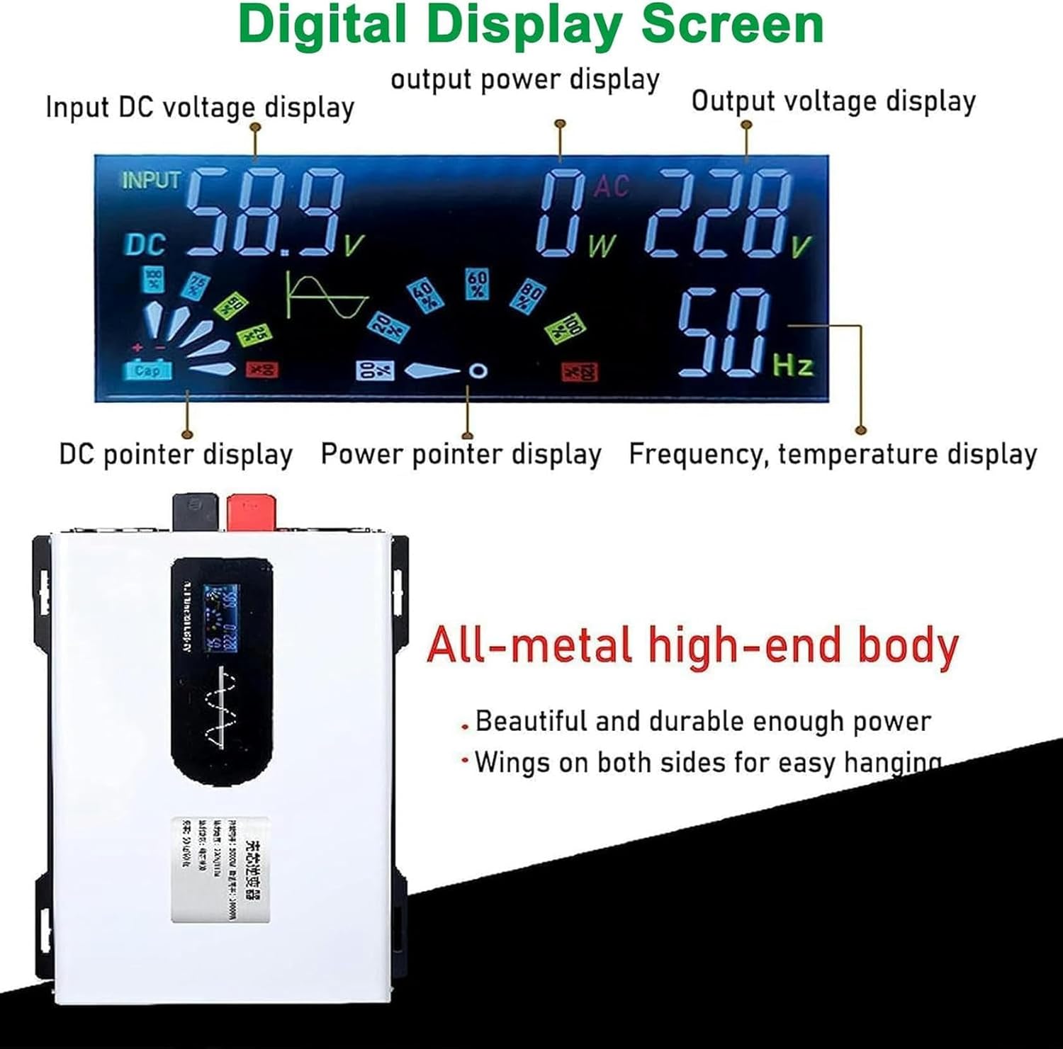 Inverter Pure Sine Wave Power Inverter 5000W 6000W 8000W 10000W 12000W, DC to AC Converter Car Inverter for Laptop