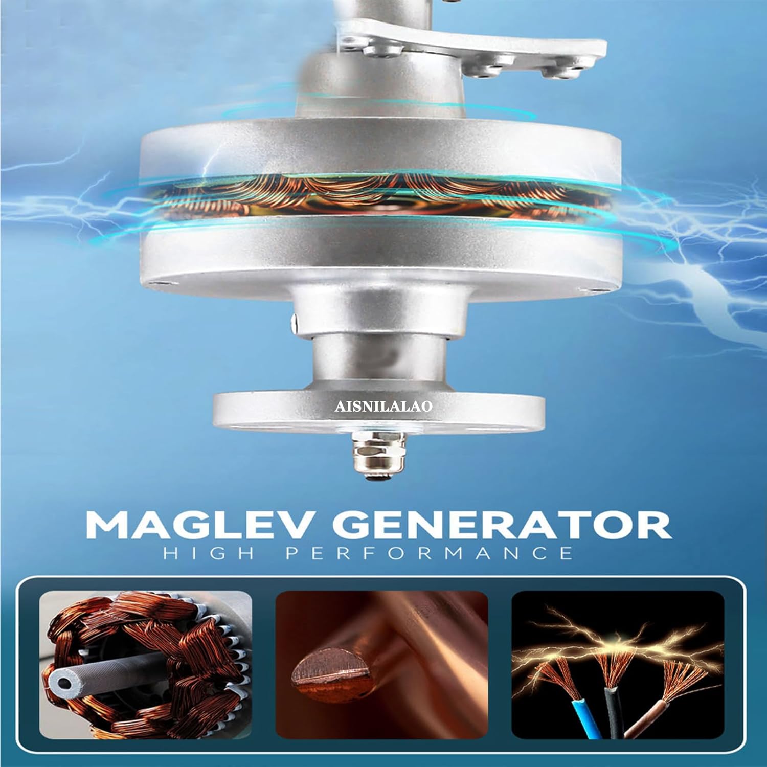 10000W Vertical Axis Wind Turbine Generator, 12V-220V with Charger Controller Windmill Generator Suit for Hybrid Solar Wind System