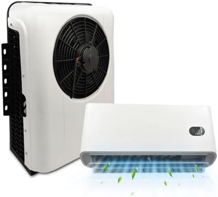 Aspligo 12v Semi Truck Air Conditioner 10000BTU Split Parking Air Conditioner 12 volt ac unit for truck Motorhome Tractor Trailer Camper Van RV Automotive RV SUV Bus Boat excavator off-road