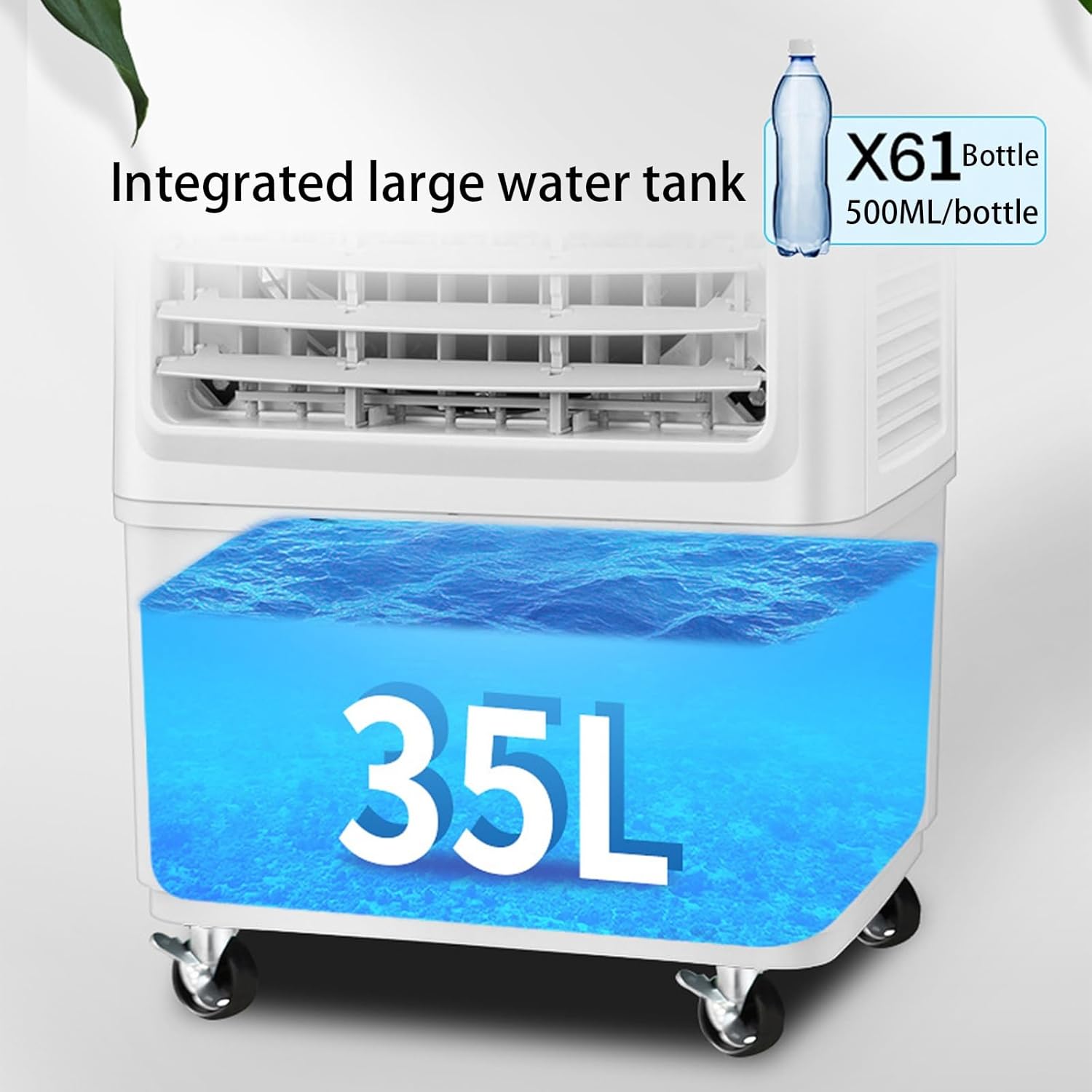Portable Air Conditioners Fan, Swamp Air Cooler with 3 Speed, Evaporative Air Conditioner Portable for Bedroom Room Office Desk(59 * 44 * 101cm)
