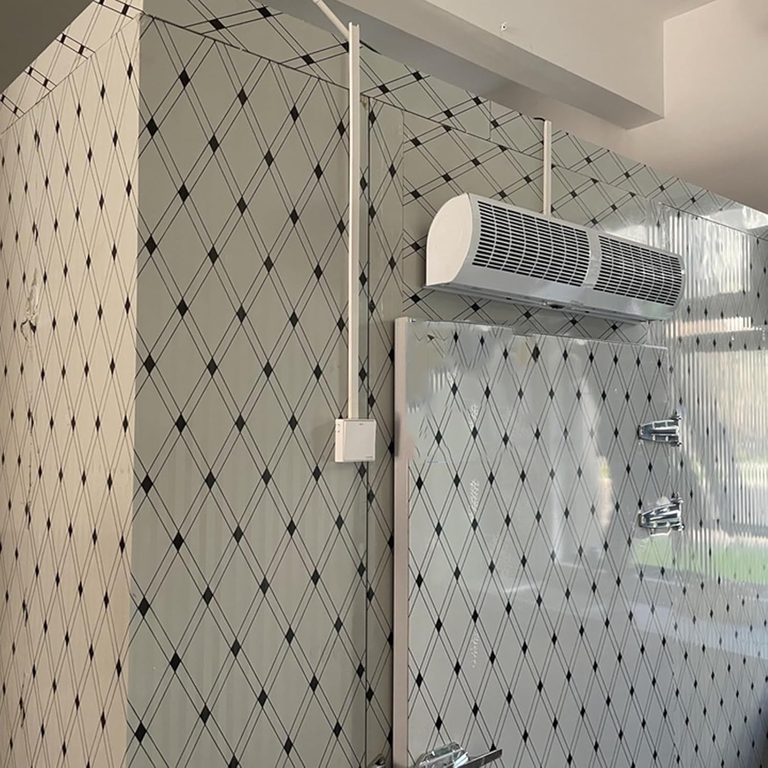 23 Inch, 35 Inch, 39 Inch Black Air Curtain Machine Supermarket Cold Storage Door Head Air Curtain Machine Natural Wind(150cm)