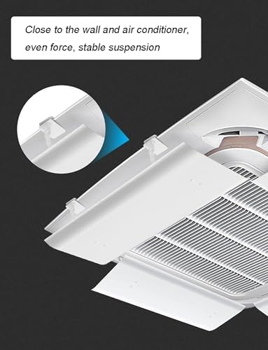 Central Air Conditioning Deflector, Air Conditioner Deflector for Ceiling Central Air Conditioning, Angle Adjustable, Prevent The Air From Blowing Straight