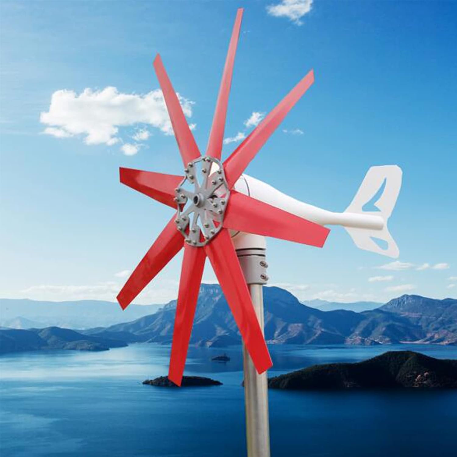12000W Household Vertical Wind Turbine Small Windmill Free Energy, 12V 24V 48V with Controller Wind Turbines Kit for Home Camping