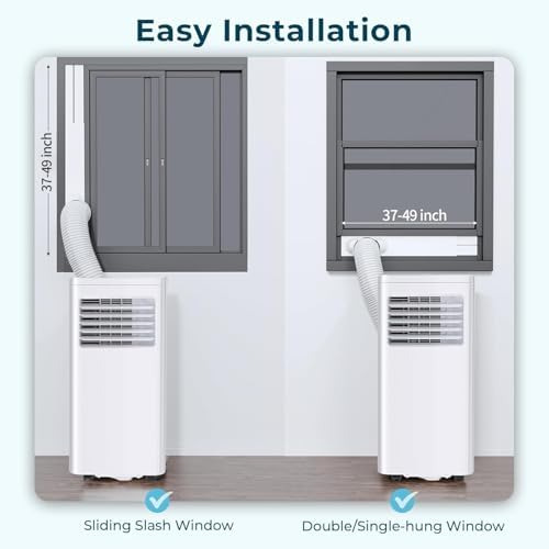 Portable Air Conditioners,10,000 BTU Room Air Conditioner with Remote Control, 3-in-1 Free Standing Cooling AC Unit with Fan & Dehumidifier,Sleep Mode,24H Timer,Installation Kit for Home/Office/Dorms