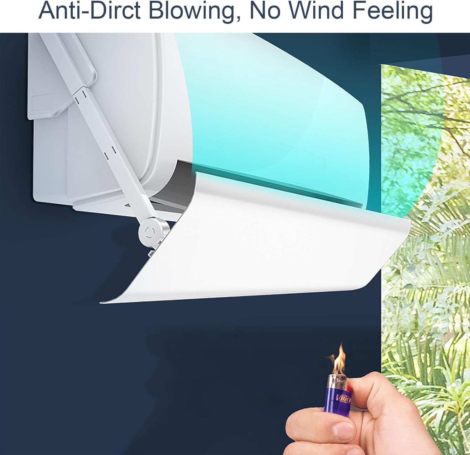 Window AC Deflector, Air Conditioner Deflectors of Adjustable wind Direction, Wall Mounted Universal for Conditioner Windshield