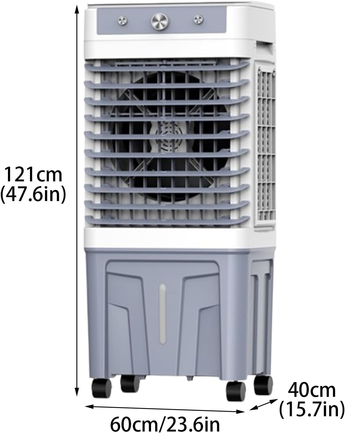 Evaporative Air Cooler, Fast Cooling Fan with Water Tank and Timer, 3 Speeds Portable Air Conditioners for Room Office Factory(60 * 40 * 121cm)