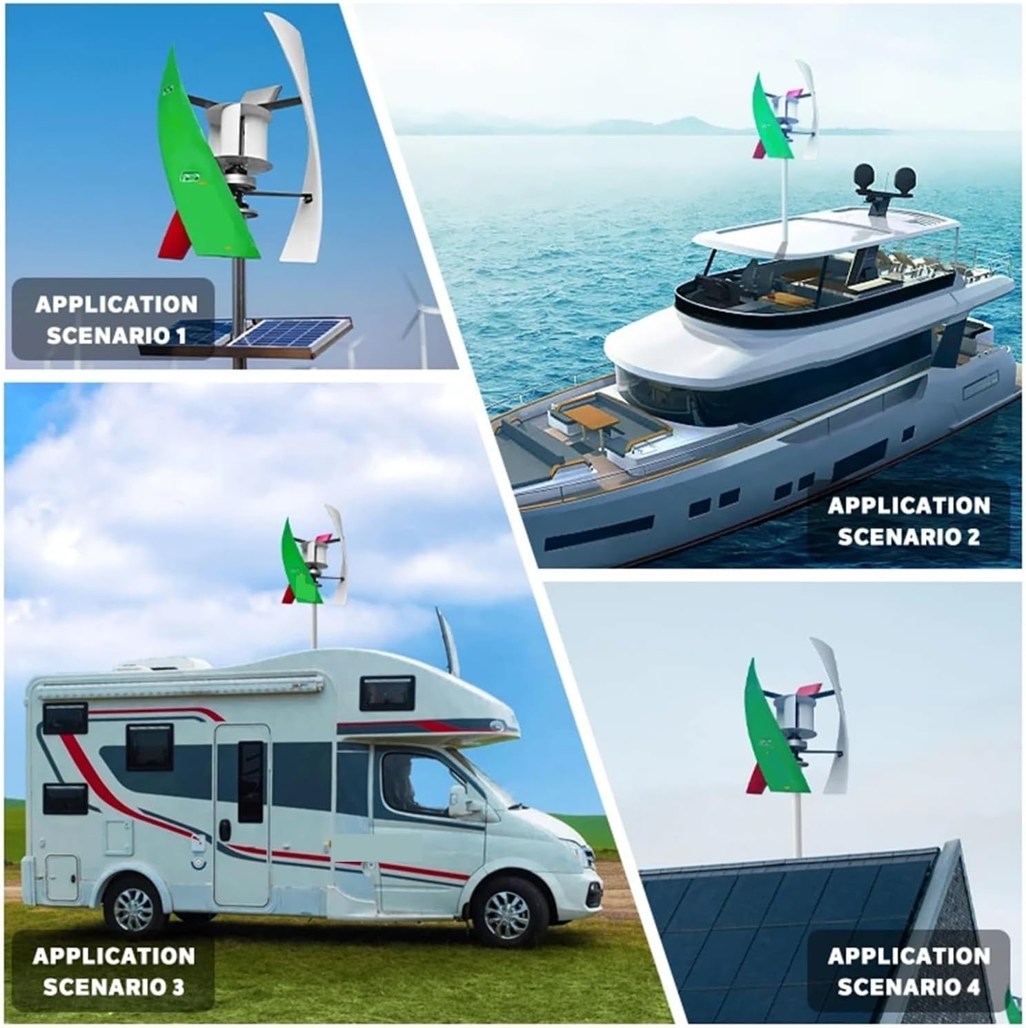 Wind Turbines, 5000W Vertical Wind Turbine Yacht Farm Family Farm Low Wind Speed Starting Wind Turbines(12V)