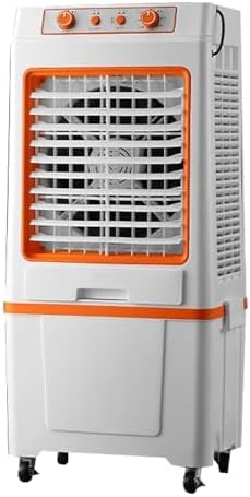 Portable Air Conditioners, Cooler for Room, 3 Wind Speeds, Wide-angle Air Supply, with Detachable Water Tank and Ice Pack, for Home, Office(Orange)
