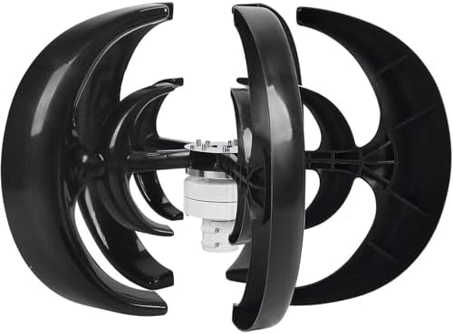 800W Silent Vertical Wind Turbine Generator - Magnetic Levitation MPPT Controller, Efficient 24V Windmill for Home, Off-Grid Power Solutions, Renewable Energy - Blue