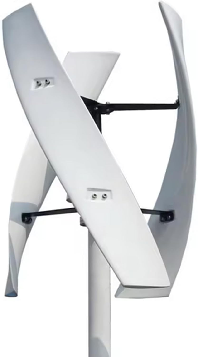 24v,BAOJUHUIKANG Portable Wind Turbines, with Controller And 3 Blades No Noise Vertical Magnetic Wind Generator,9000W 12V 24V 48Vsuitable for Streets/Gardens/Farms(White)