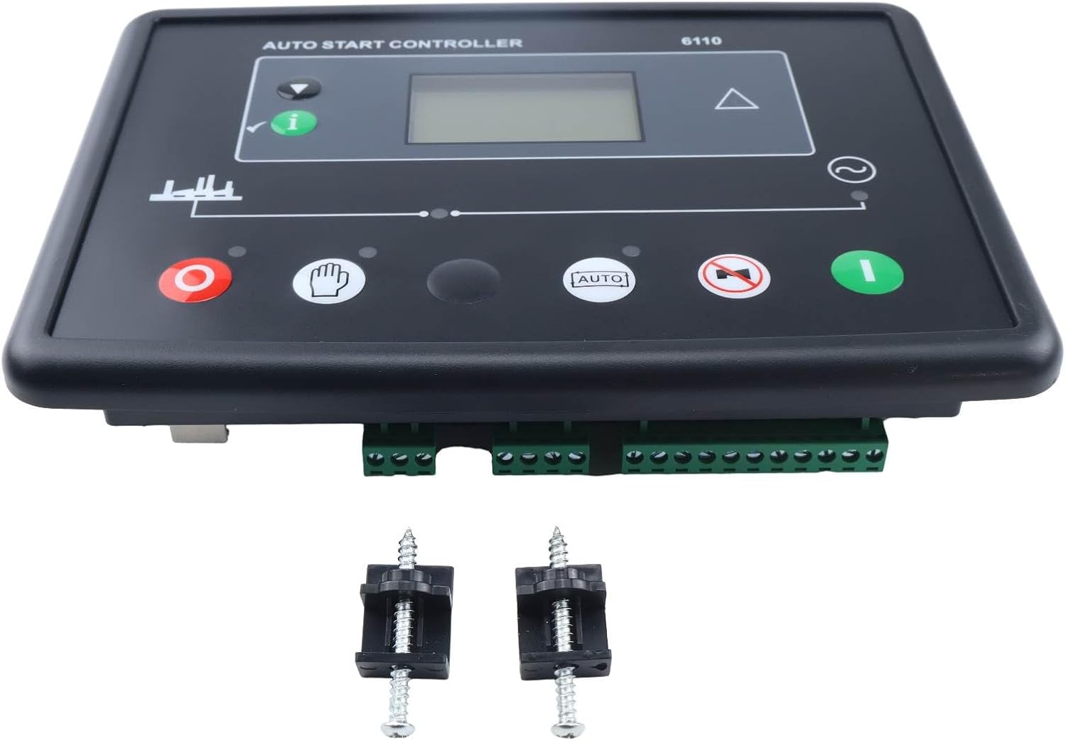 Auto Controller DSE6110 MKII with Backlit LCD 3‑Phase Monitoring Compatible with Deep Sea DSE6110 6110 Electronic Diesel Generator Controller Control Module Panel