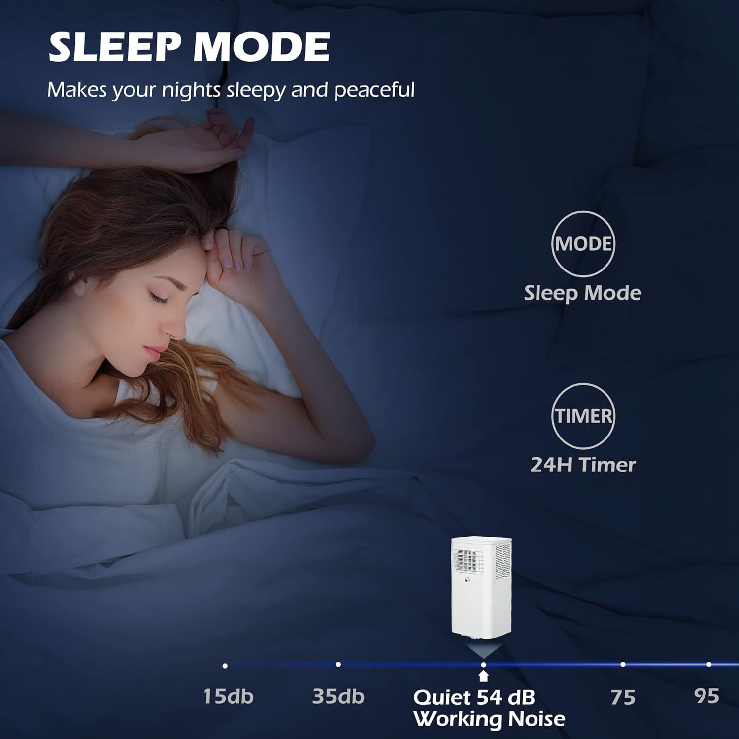 GOWE 8,000 BTU Portable Air Conditioner Evaporative Cooler, White