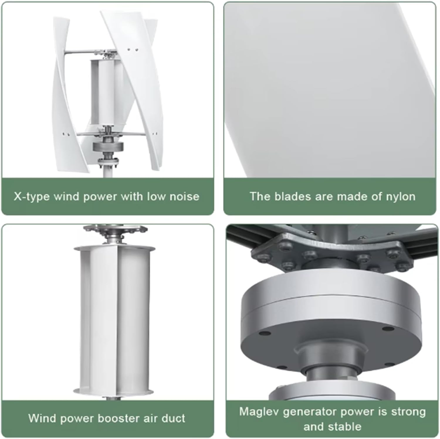 12v,12000W Low Noise Vertical 3 Blades Wind Turbine Generator,12V 24V 48V 220V for Residential, Farm, and Outdoor Wind Power Generator Kit with MPPT Controller