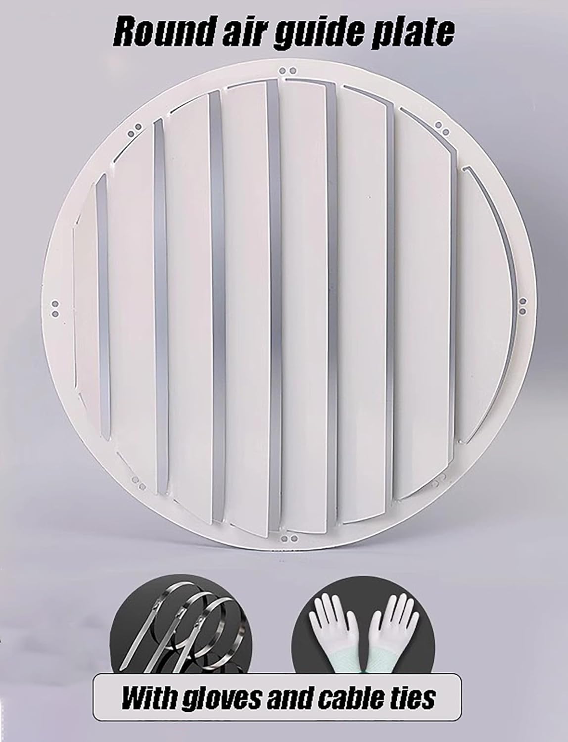 Outdoor Ac Unit Cover Air Conditioner Deflector, Air Deflector Grilles, Stainless Steel Baffle Guide Cover, Air Conditioner Fence Screen, Prevent Direct Blowing Baffle, Square/Round