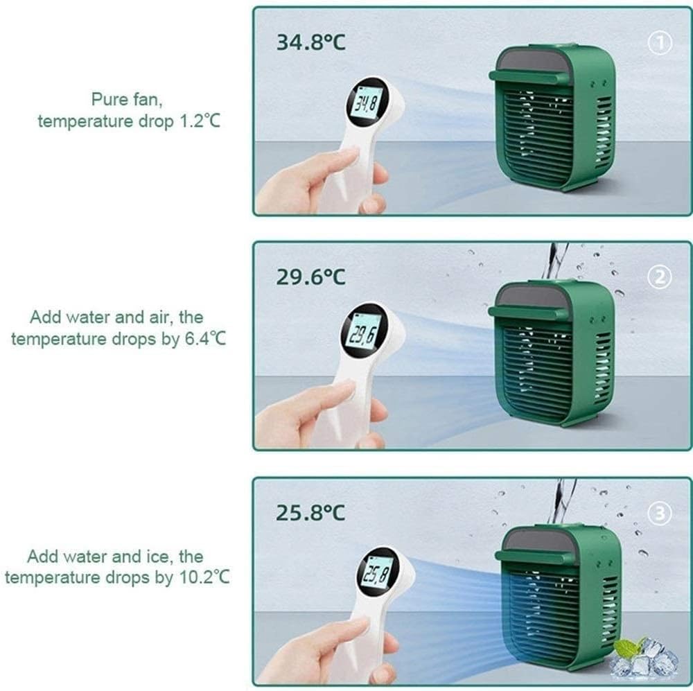 Portable Air Conditioner Fan, Small Desktop Cooling Fan, Personal Air Conditioner, Portable Air Cooler, Suitable for Home, Bedroom Room, Office, Dorm