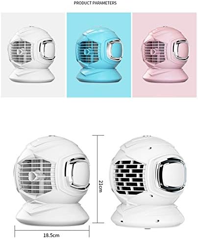 Portable Air Conditioner, Rechargeable Mini Personal Air Cooler Fan with 3 Speed Modes, USB Powered Humidifier, Auto Oscillation Desk Fan for Room Office (Blue)