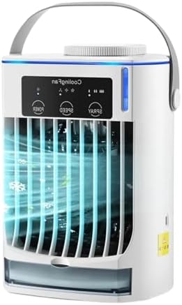 Portable Air Conditioner, Small Space Air Conditioning for Home Rechargeable Portable Desktop Air Cooler,Desktop Fan for Home Outdoors