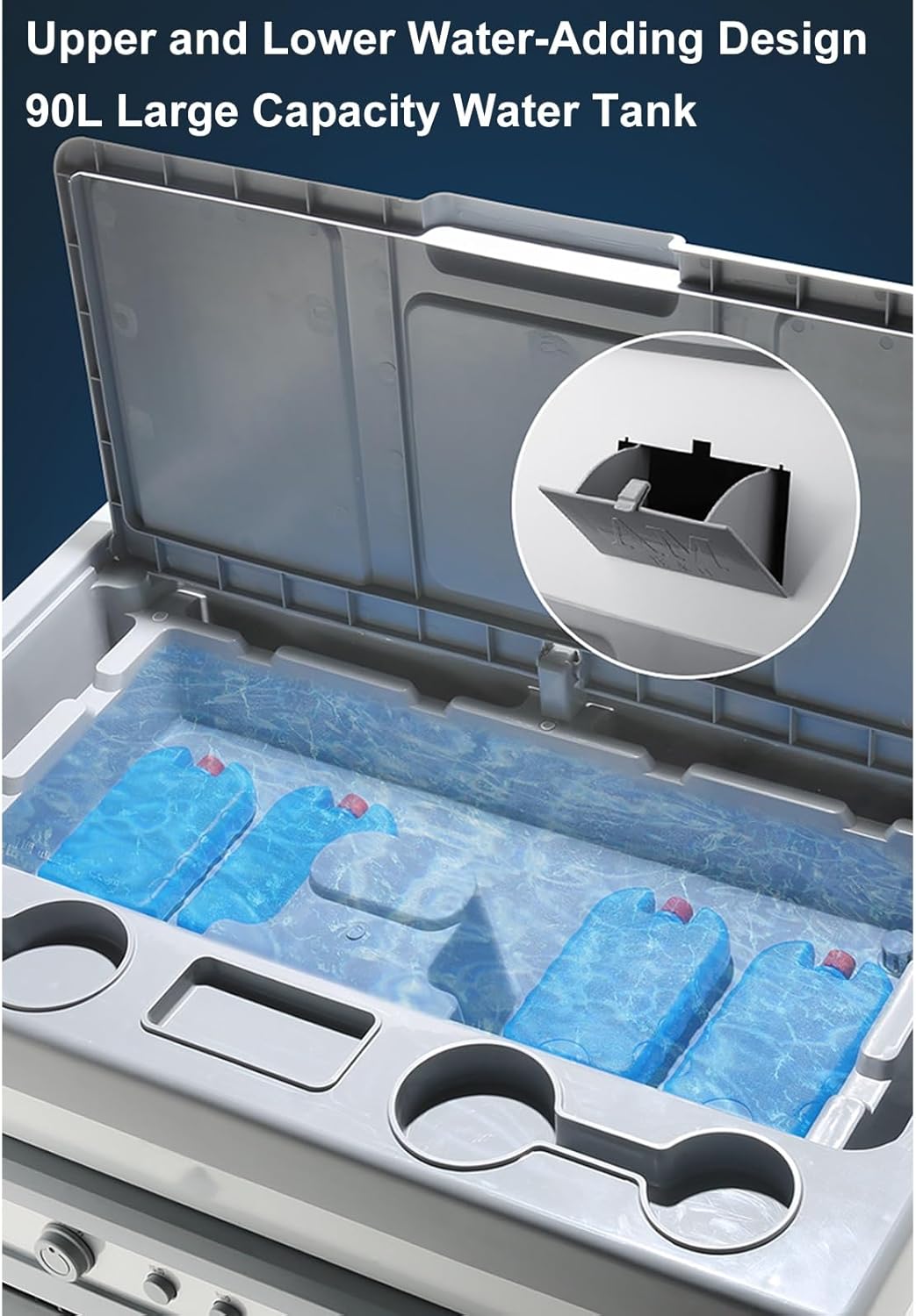 Industry Evaporative Air Cooler, Portable Swamp Cooler, 90L Large Capacity Water Tank, 3 in 1 Air Conditioner, Industry Humidifier, Swamp Cooler Outdoor for Outdoor Commercial Factory