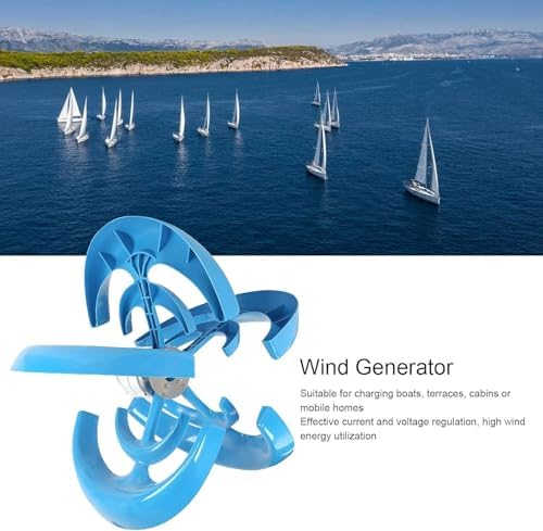 12V Home Wind Turbine Kit - Horizontal DIY Generator with Blades & Controller - Vertical Axis Wind Power System, Three-Phase Permanent Magnet for Renewable Energy Solutions