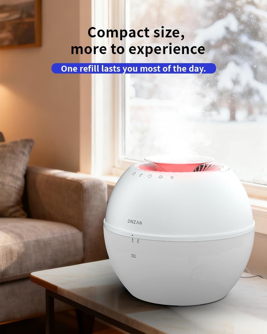 Dual-Function Humidifier & Dehumidifier 152oz Water Tank Steam distillation humidification for Bedroom With Drain Hose Humidifer RV Bathroom Auto Adjustment Timer Setting 7 Color LED Lights
