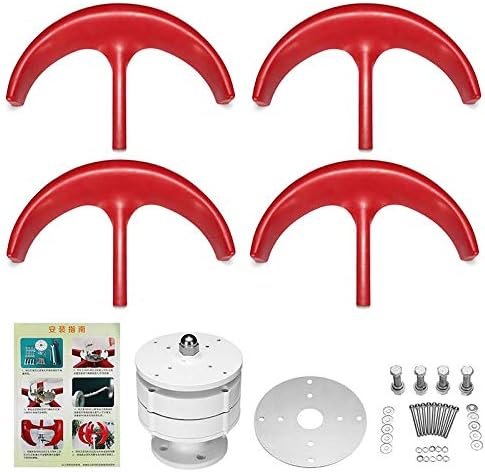 9000W Wind Turbines Generator Lantern Vertical Axis 12V 24V 4 Blades Motor Kit for Home Hybrids Streetlight Use Electromagnetic