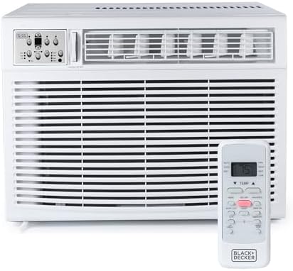 BLACK+DECKER Window or Through The Wall Air Conditioner 18000 BTU, AC Window Unit Cools Up to 1000 Square Feet, Window AC Unit with Remote Control, 3 Cooling Speeds and Fan Only, BD18WT6, White