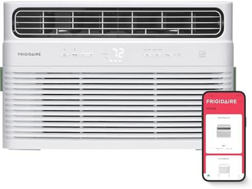 Frigidaire 10,000 BTU Smart Inverter Window Air Conditioner with Wi-Fi and Energy Star Certification, Cools Up to 450 Sq. Ft., Ultra Quiet Operation, White