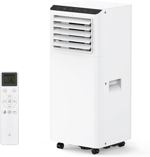 80000 BTUs (ASHRAE) / 4900 BTUs (SACC) Portable Air Conditioner – Ultra-Quiet Room AC with Cooling, 45 Pints/Day Dehumidification, 2-Speed Fan, Remote Control, Timer, for Rooms Up to 350 Sq.Ft.