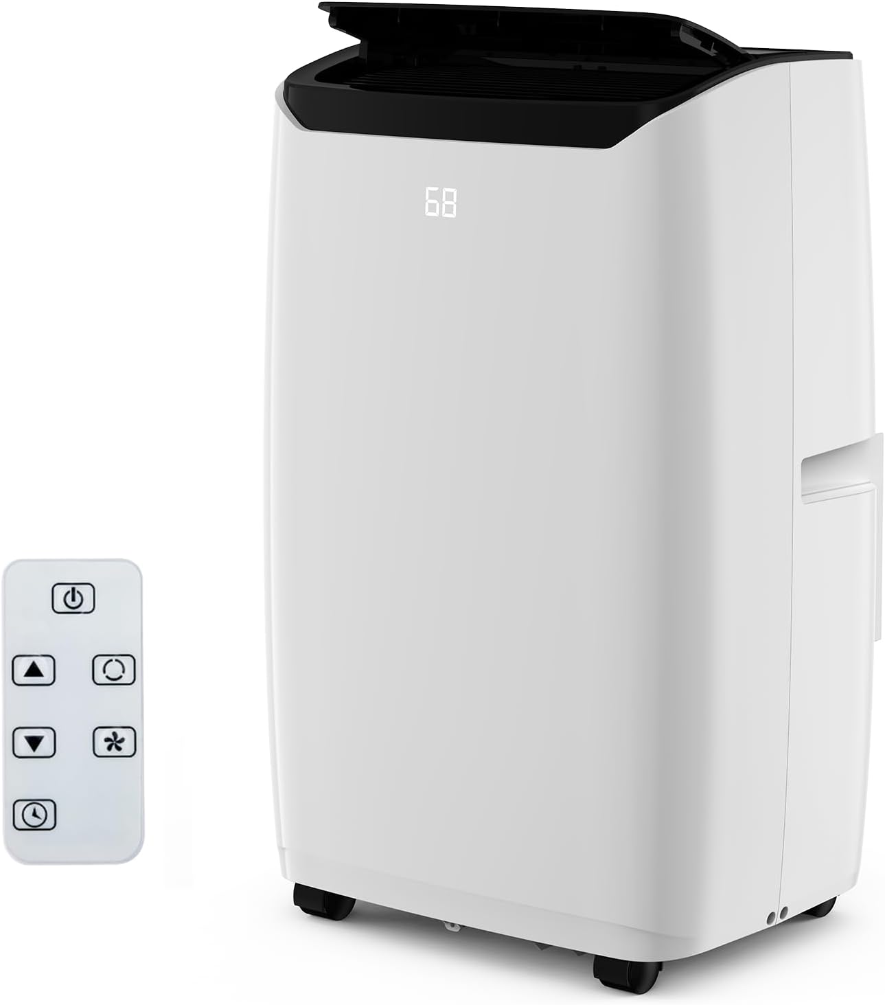 14,000 BTU Portable Air Conditioner for Room Up to 750 Sq.Ft, 4 in-1 AC Unit with Cooling, Fan, Dehumidifier & Sleep Mode, Remote Control & Window Kit Included for Home, Office, Apartment,White