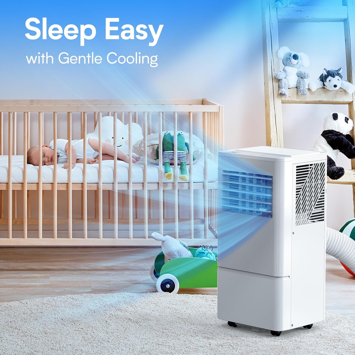 Air Choice 8000 BTU Portable Air Conditioner, 3-in-1 Room Air Conditioners Portable for Rooms Up to 350 Sq.Ft, Sleep Mode, 24H Timer, AC Unit with Remote Control & Digital Display, Window Kit Included