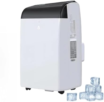 12,000 BTU Portable Air Conditioner - 8,000 BTU (SACC) Cools 550 Sq.Ft, 3-in-1 AC with Dehumidifier & Fan, 51dB Quiet, 24H Timer, Remote for Home/Office