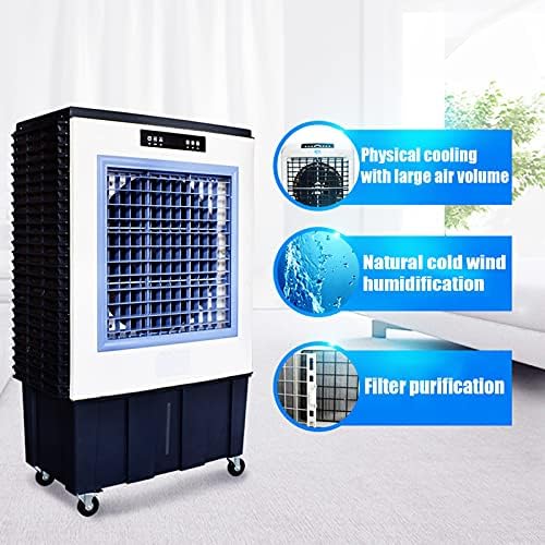 Portable Air Conditioner, Evaporative Air Cooler w/Cooling ＆ Humidifier, Portable Evaporative Cooler Energy-Saving for Indoor and Outdoor, for Room Office