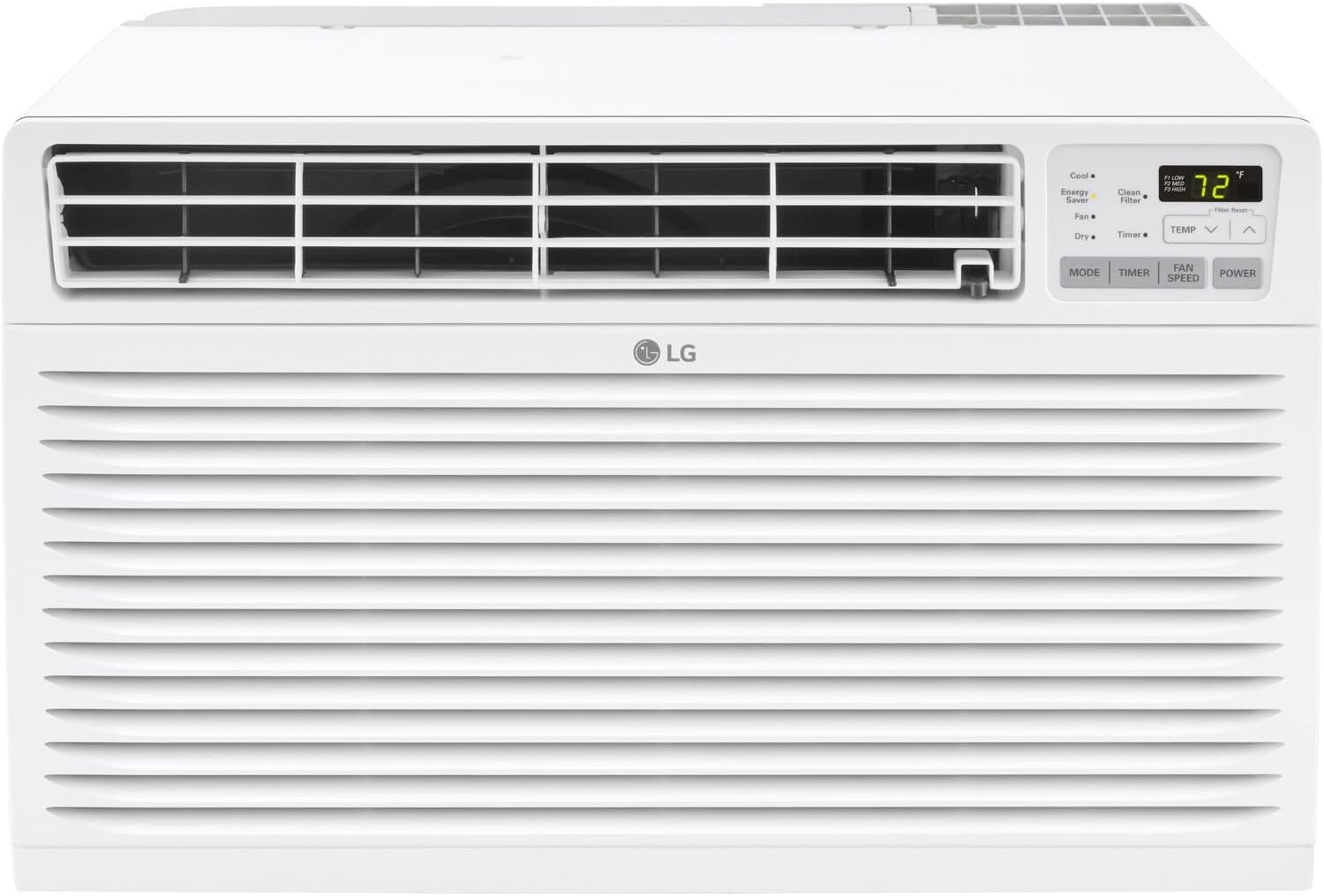 LG 9,800 BTU Through the Wall Air Conditioner, 230/208V, Cools up to 440 Sq. Ft. for Bedroom, Living Room, Apartment,, with Remote, 3 Cool & Fan Speeds, Wall AC Unit, White